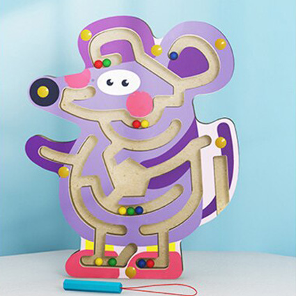 اسباب بازی ماز چوبی مگنتی مدل موش
