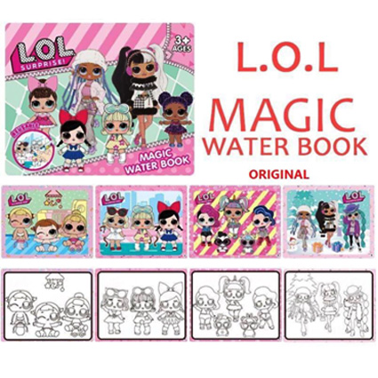 کتاب نقاشی جادویی LOL عروسک Magic Water Book